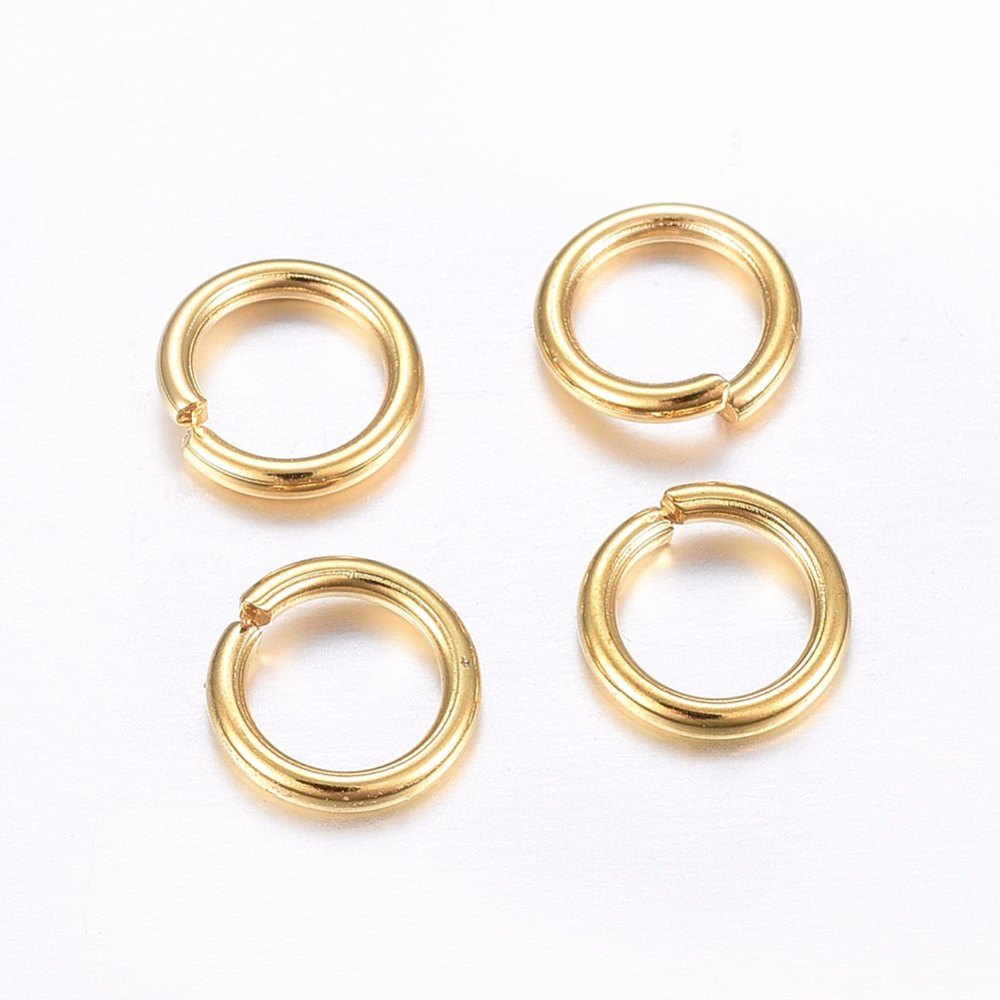 8mm • 16 Gauge - 24K Gold Open Jump Rings