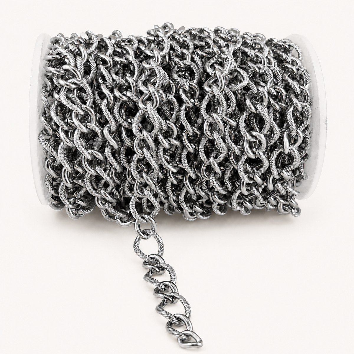 Textured Twisted Curb Chain – 13.5mm (By the Foot)