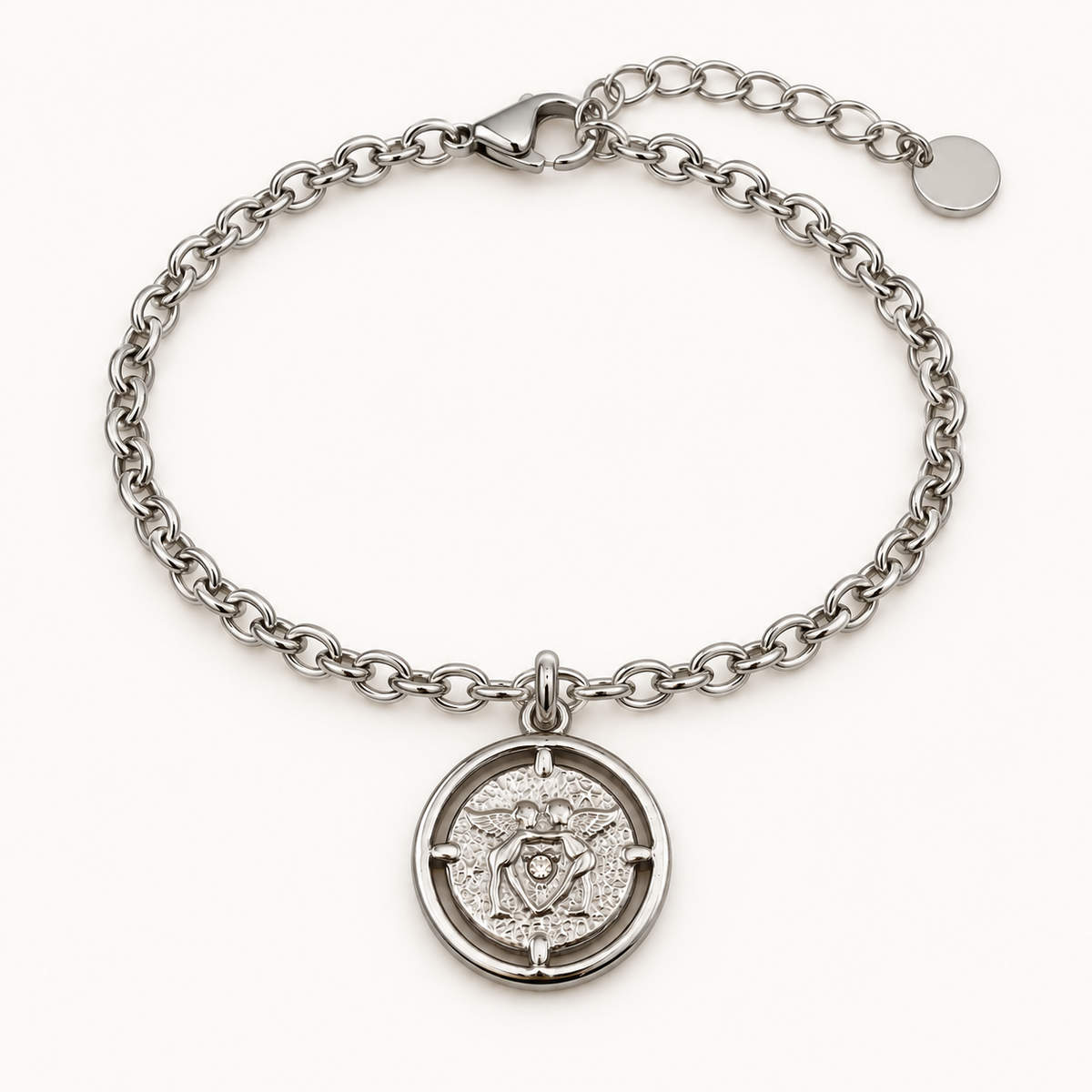 Double Angel Medallion Pendant – 23.5mm