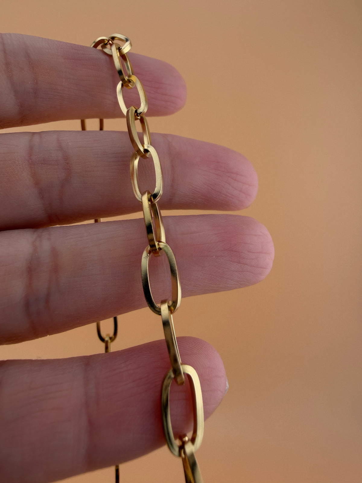 18K Gold Oval Cable Link Chain - 12x6mm (By the Foot)
