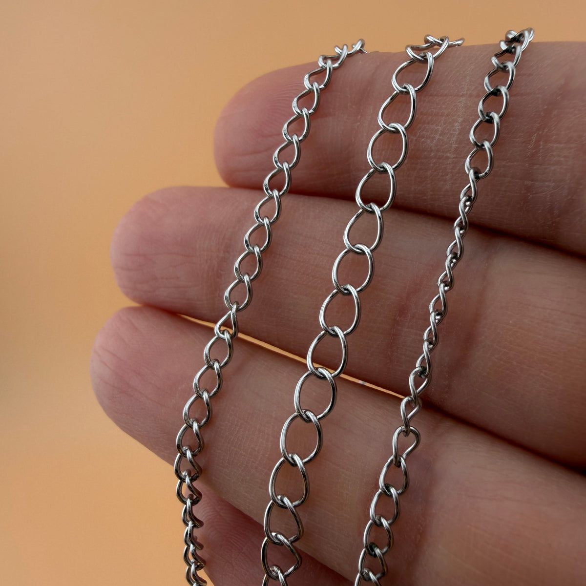 Twisted Extender Chain - Multiple Sizes (By the Foot)