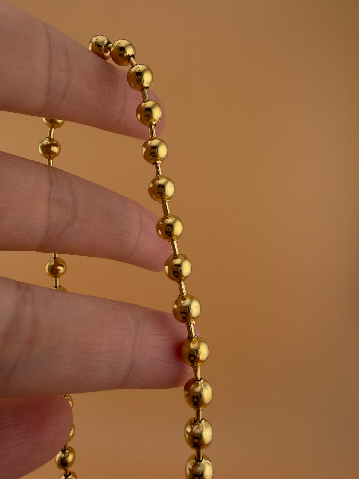 18K PVD Gold Ball Chain – 6mm (By the Foot)