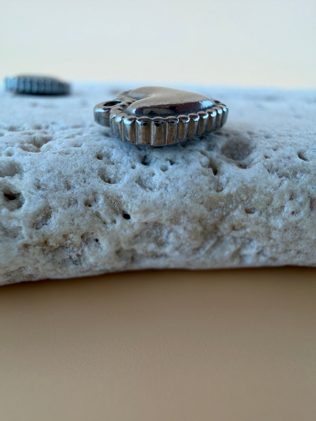 Beaded Edge Heart Charm