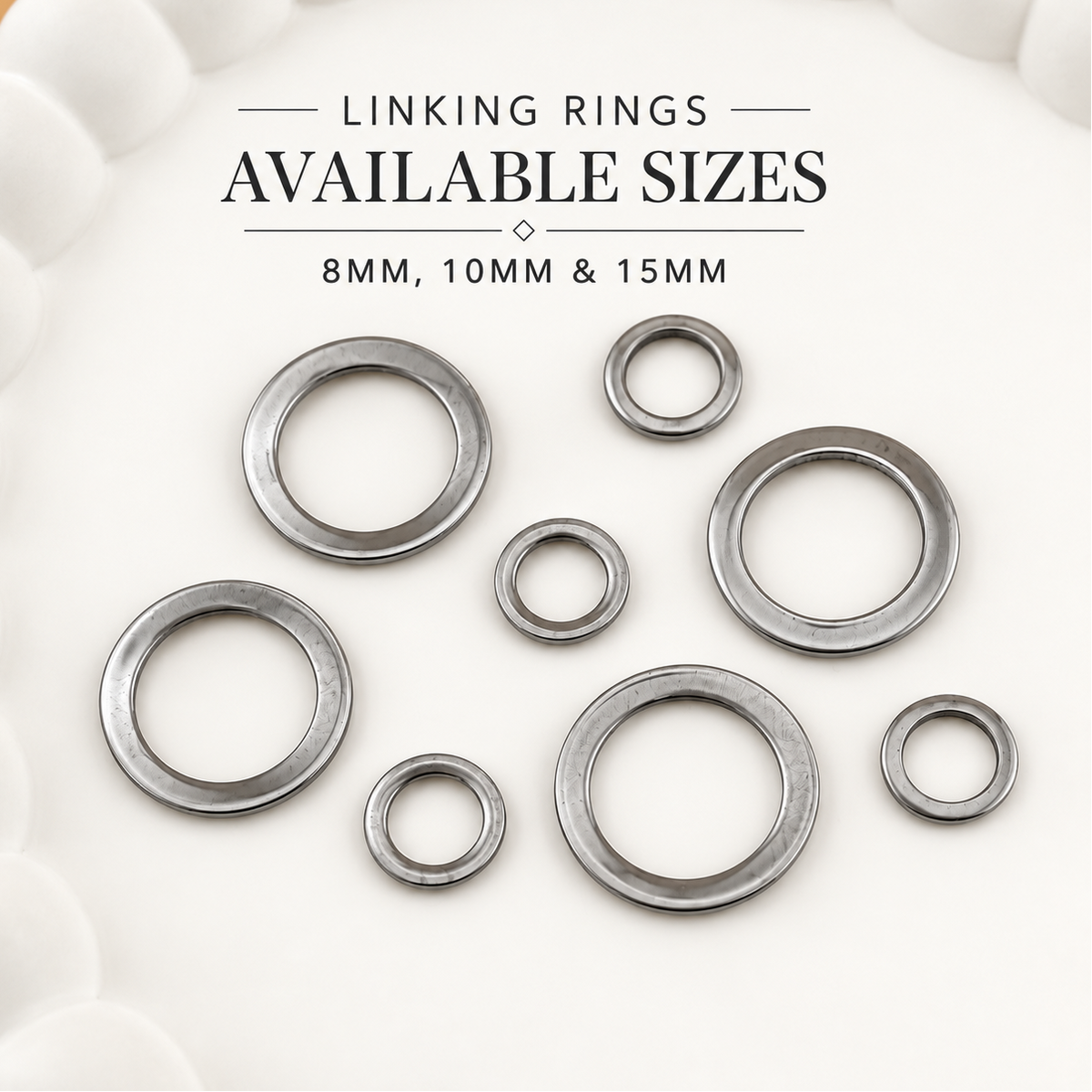 Round Linking Rings – 8-15mm Gold & Silver