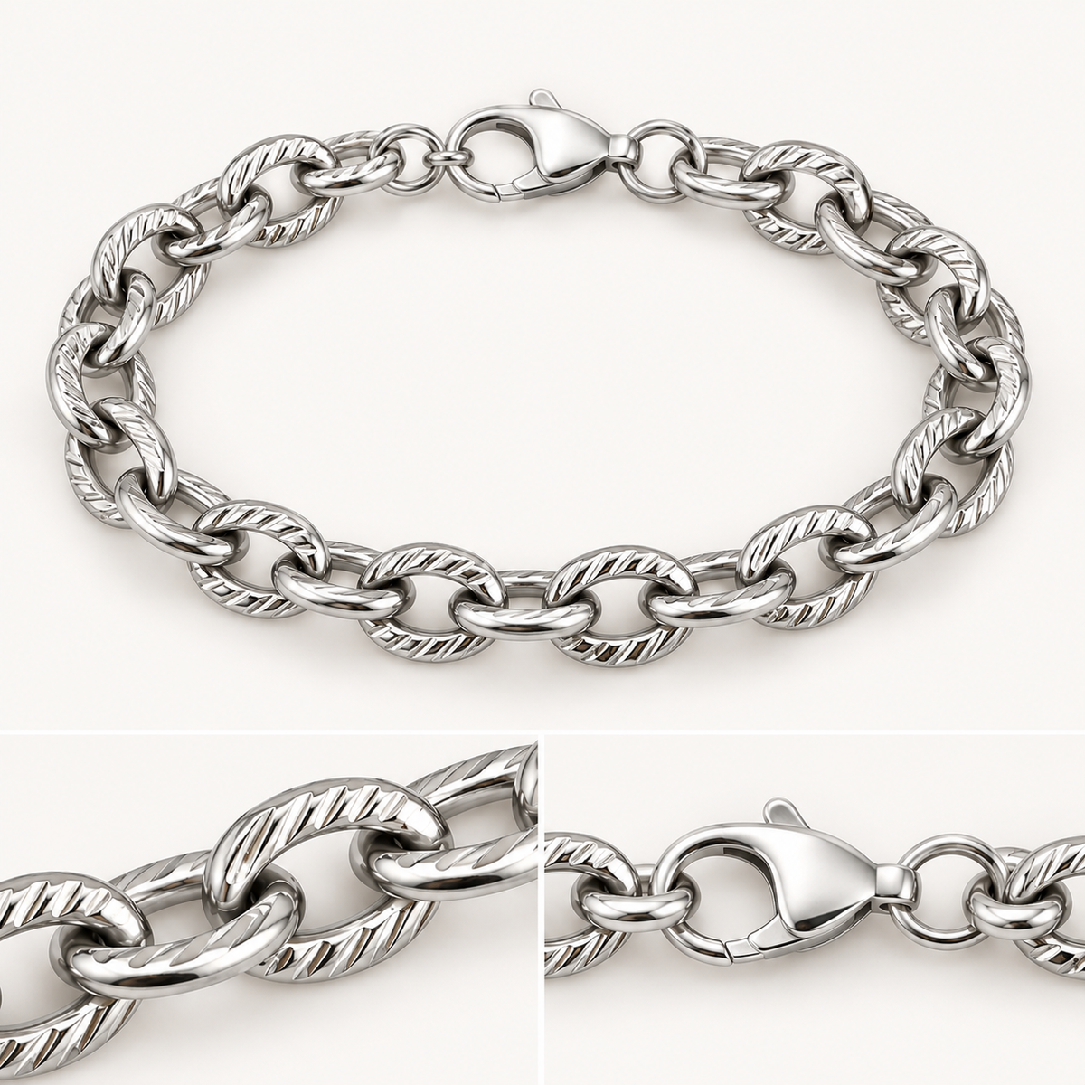 Chunky Carved Chain – 10.5x8mm