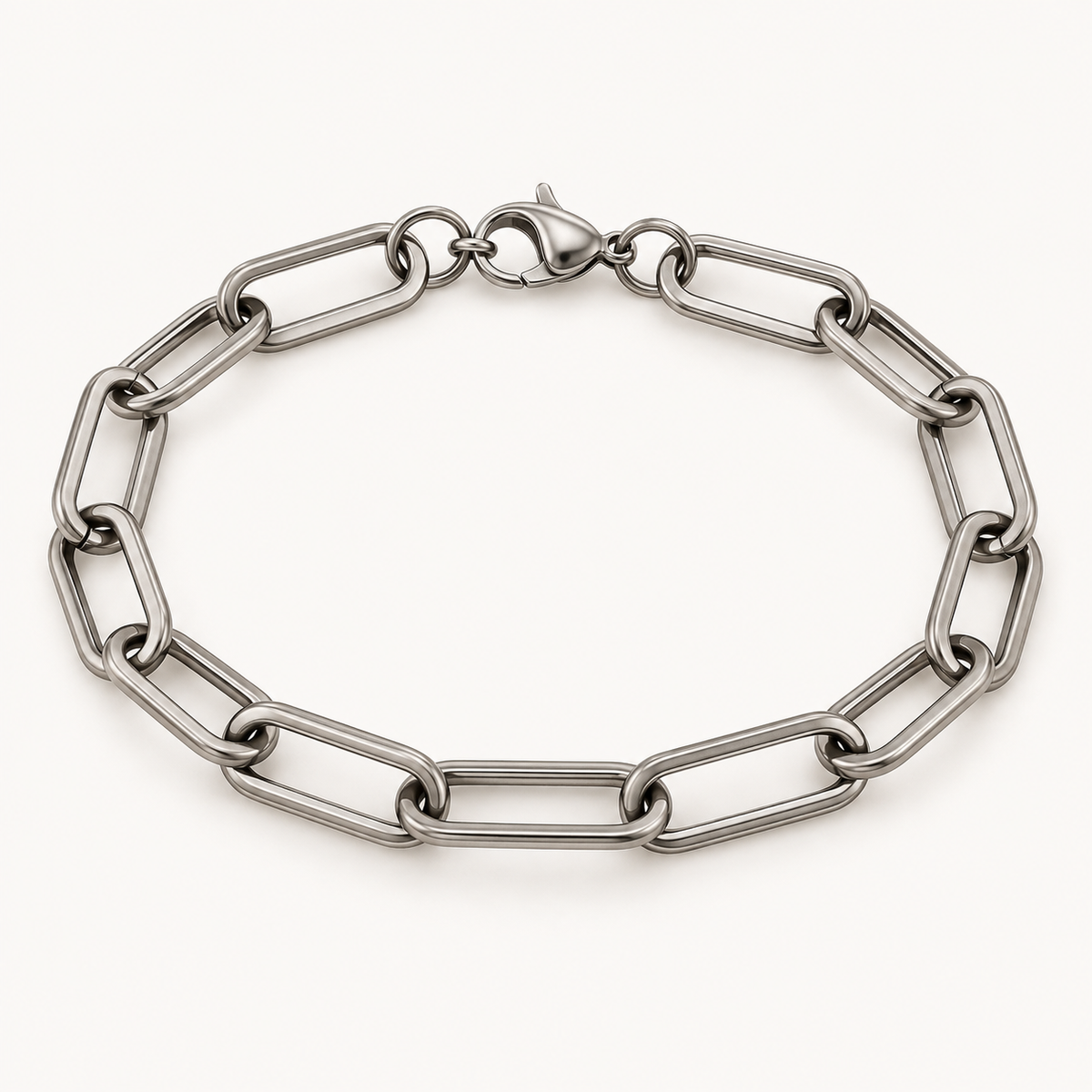 Smoky Silver Paperclip Statement Chain – 16mm (By the Foot)